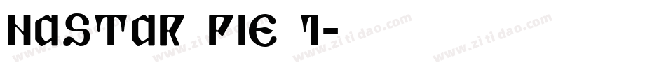 NASTAR PIE 1字体转换